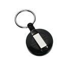 Rexel Retractable ID Key Holder with Keyring Black 9800502