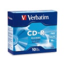 Verbatim® CD-R 700MB 80min 52x Slim Case Pk10 (94935)