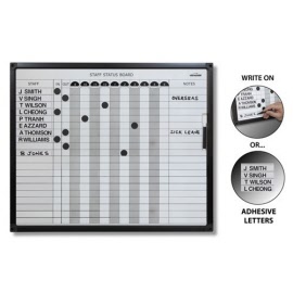 Visionchart™ 20 Name Staff Status Board 527 x 615mm VSB020